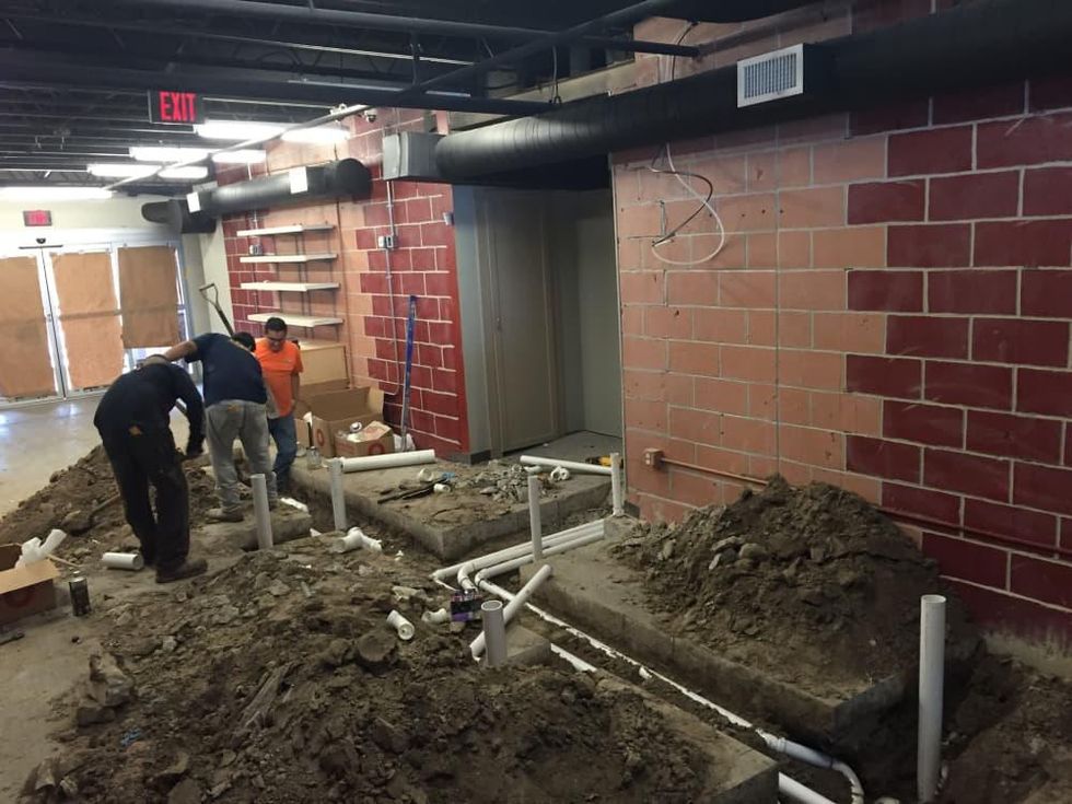 Harold's Tap Room construction