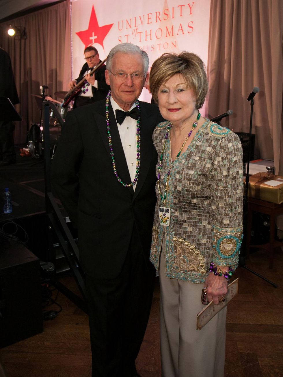 Harry and Cora Sue Mach at the University of St. Thomas Mardi Gras March 2014
