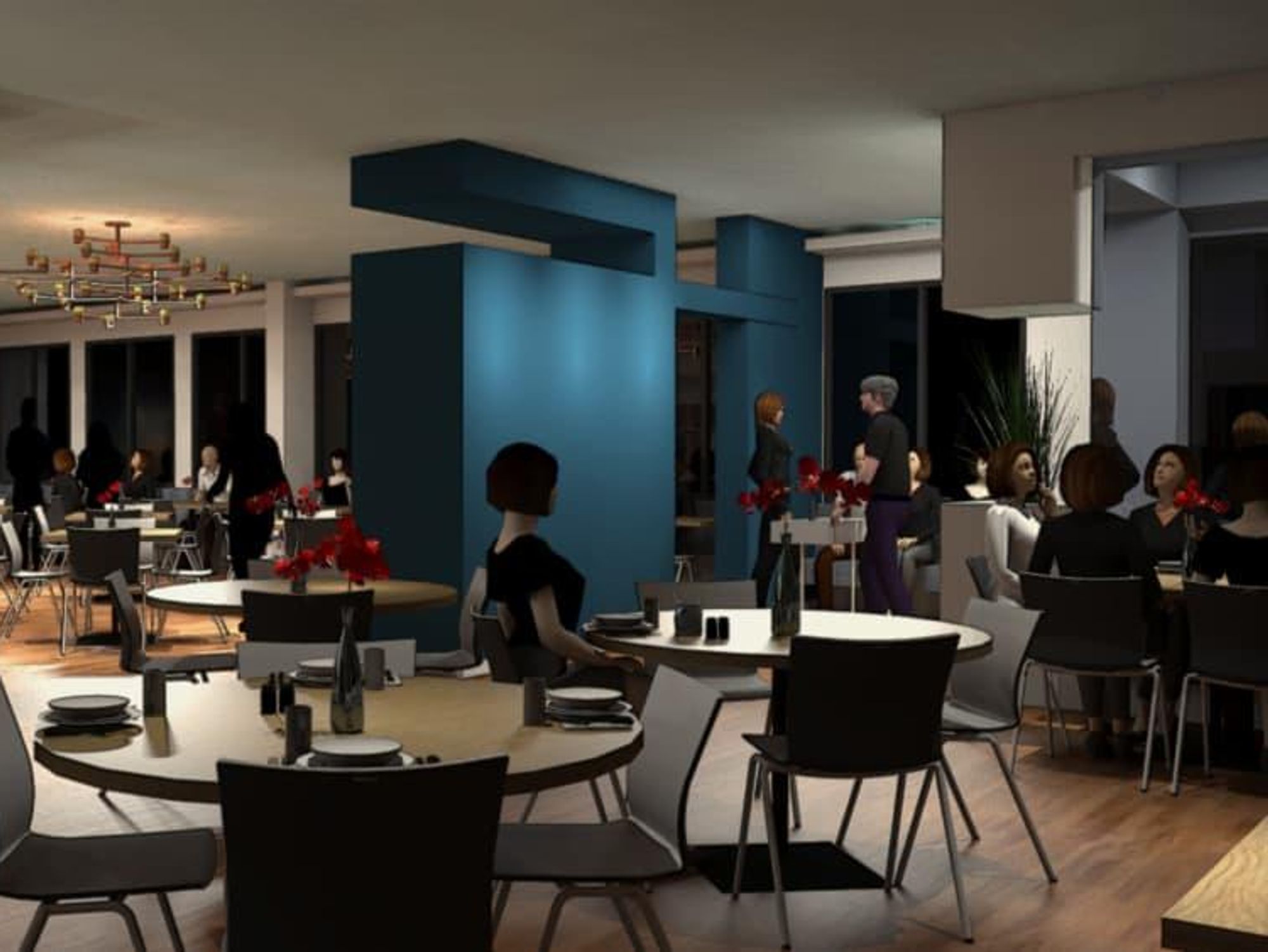 Harry's restaurant renovations rendering