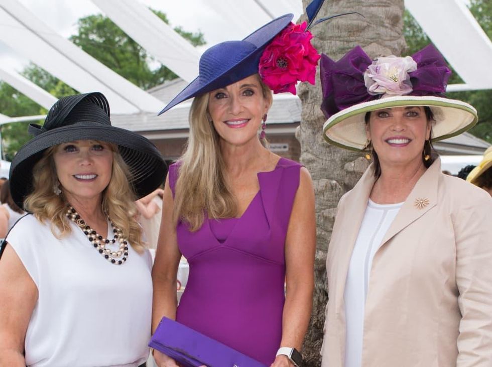 Hats at River Oaks Tennis, 4/16, Brenda Love, Jana Arnoldy