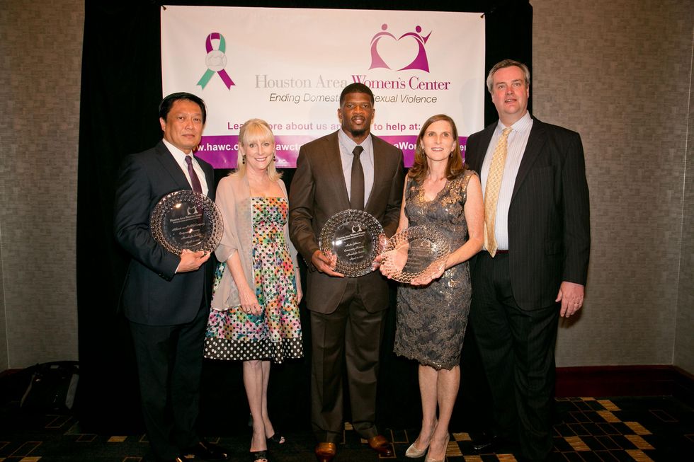 HAWC Gala, May 2015, Brian Vass, Rebecca White, Andre Johnson, Jenny and Tom Fitzpatrick