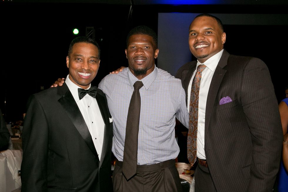 HAWC Gala, May 2015, Khambrell Marshall, Andre Johnson, Chester Pitts