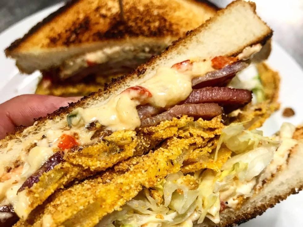 Hay Merchant Fried green tomato BLT