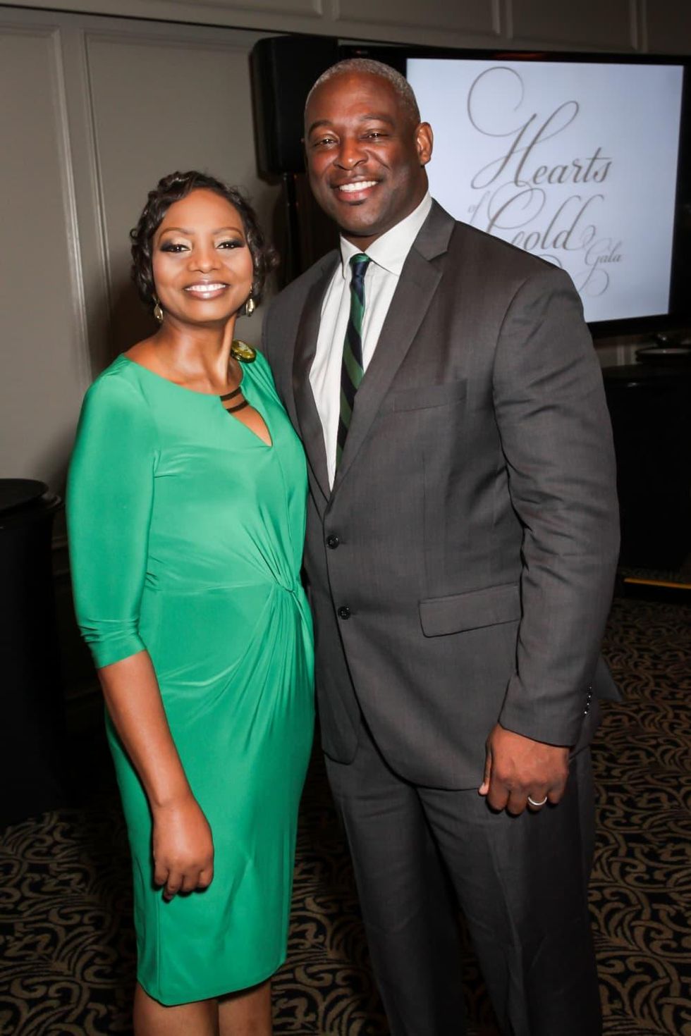 Hearts of Gold Gala The Health Museum President & CEO Melanie Johnson, Ed.D., and Bruce Johnson
