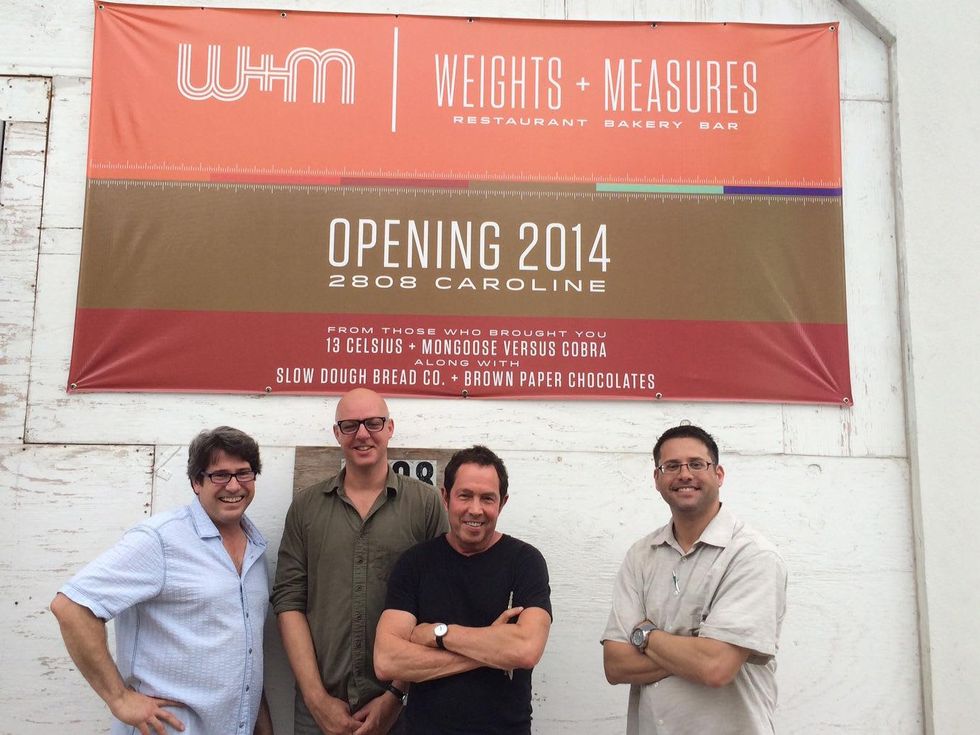 Heath Wendell, Mike Sammons, Richard Kaplan, Ian Rosenberg, owners of Weight + Measures