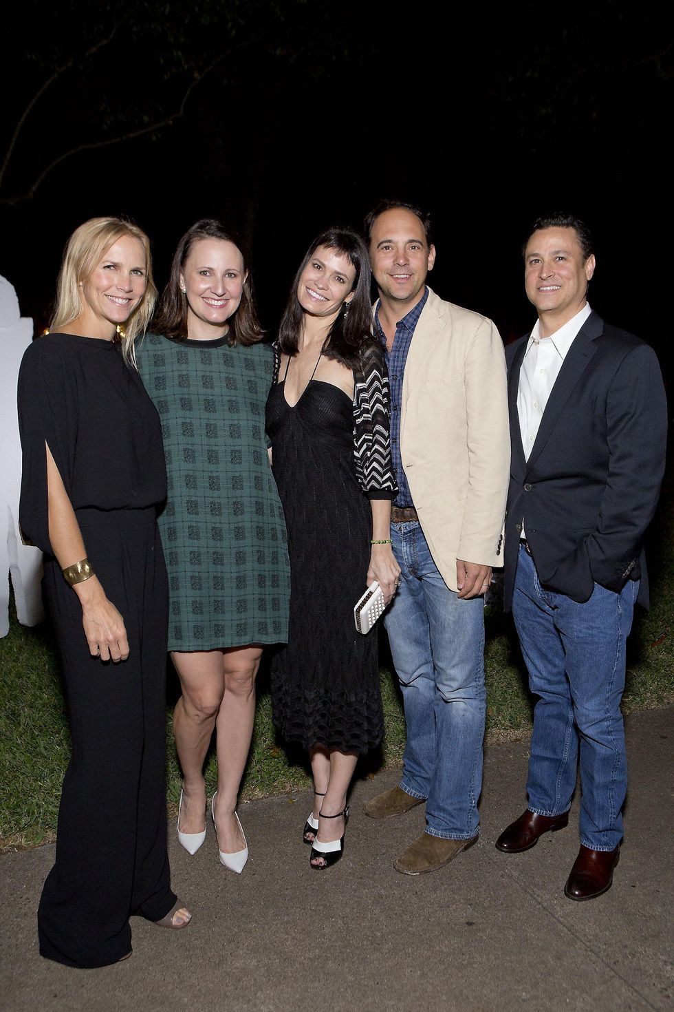 Heather Houston, from left, Kate Stuckenberg, Francine Ballard, David Houston and Glen Gonzalez at the Rothko Chapel Moonrise Party October 2014