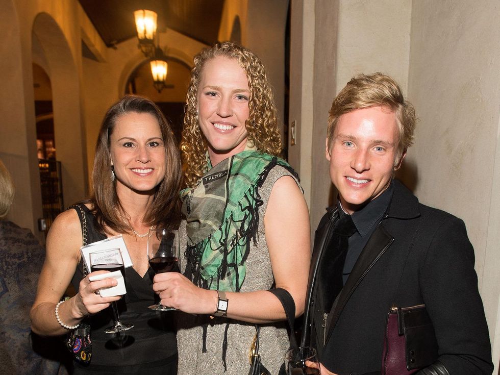 Heidi Hottinger, from left, Morgan Erbstoesser and Eric Aho at the Pin Oak Charity Horse Show kick-off February 2014