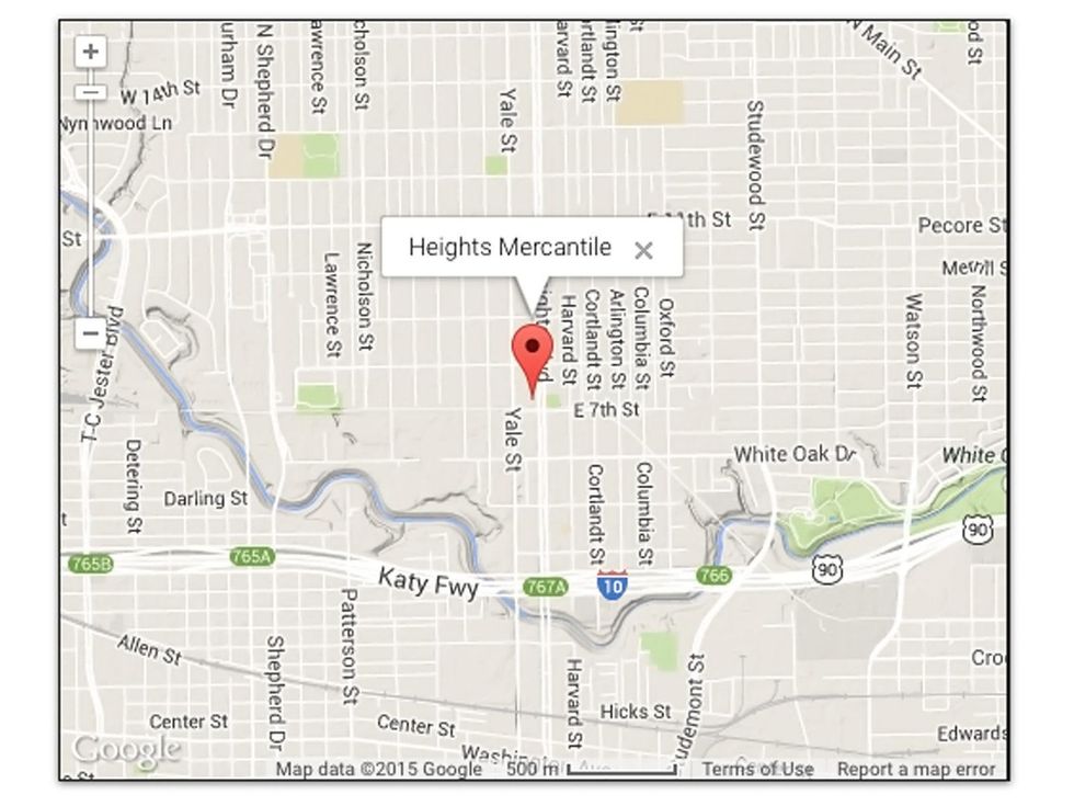 Heights Mercantile Google map February 2015