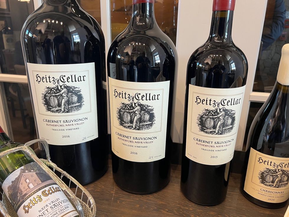 Heitz Cellar winery trailside vineyard wine bottle