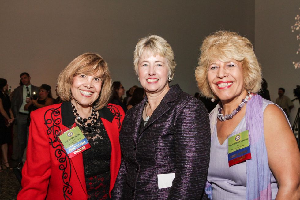 Helen Cavazos, from left, Mayor Annise Parker and Yolanda Black Navarro at the Mayor's Hispanic Heritage Awards event October 2014