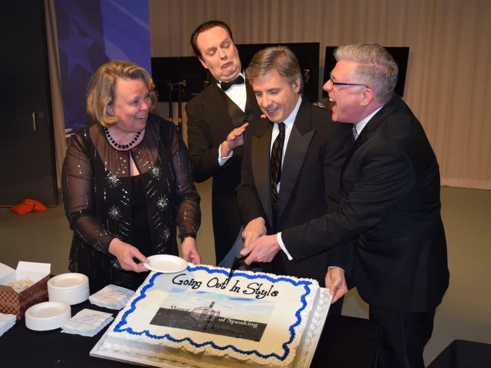 Helen Mann, Mr. Rodgers, Ernie Manouse, St.John Flynn Manor of Speaking Downton Abbey final episode