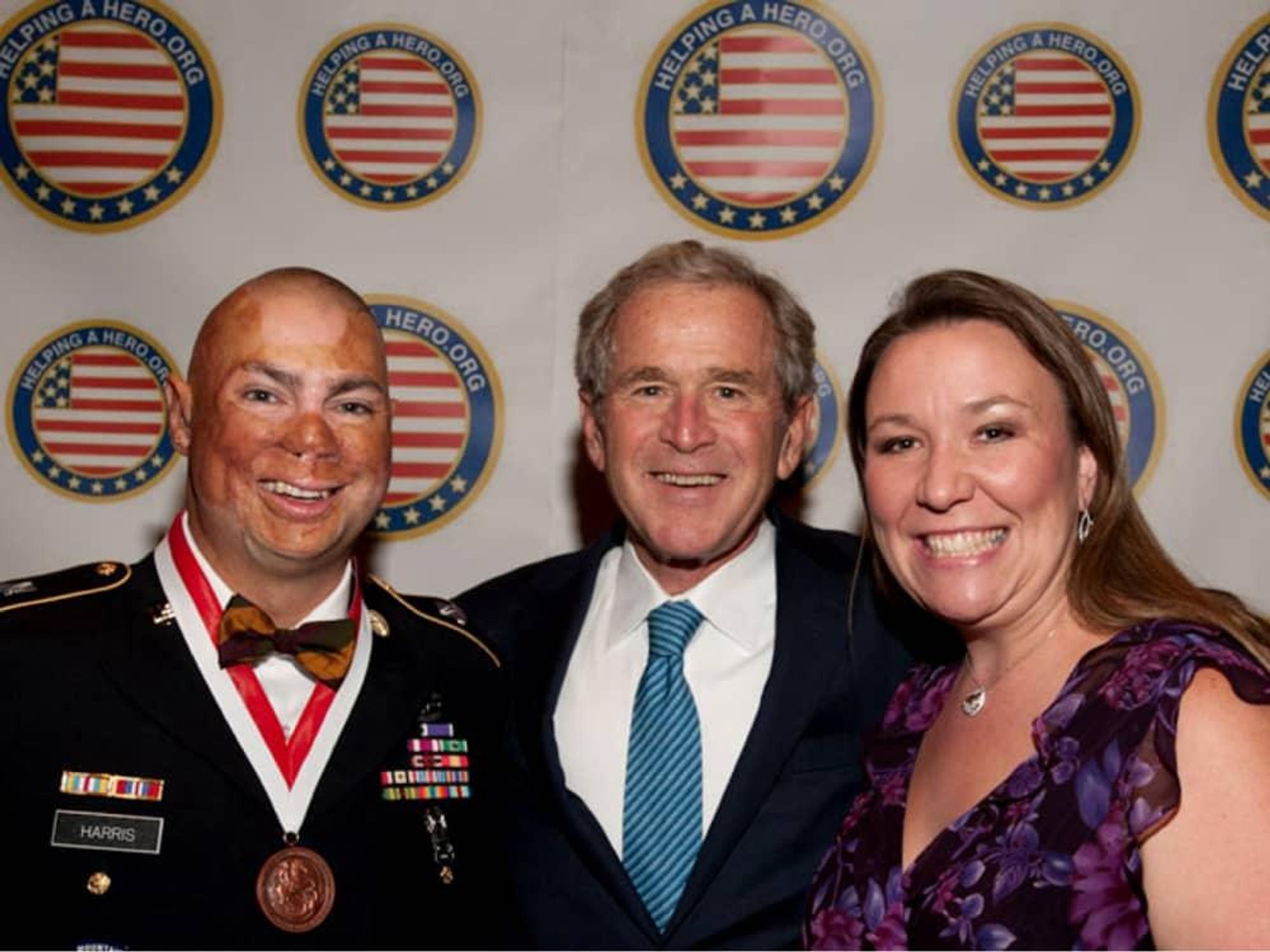 Helping a Hero George W Bush soldier
