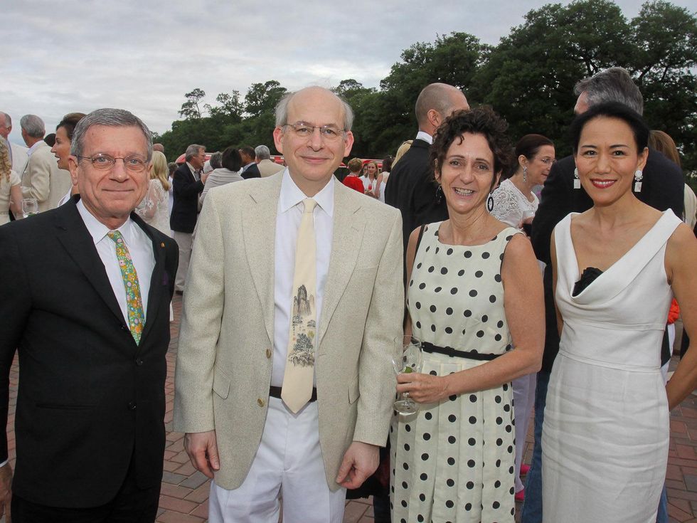 Hermann Park Conservancy Gala April 2013 John Casbarian from left David Leebron, Natalye Appel and Y. Ping Sun
