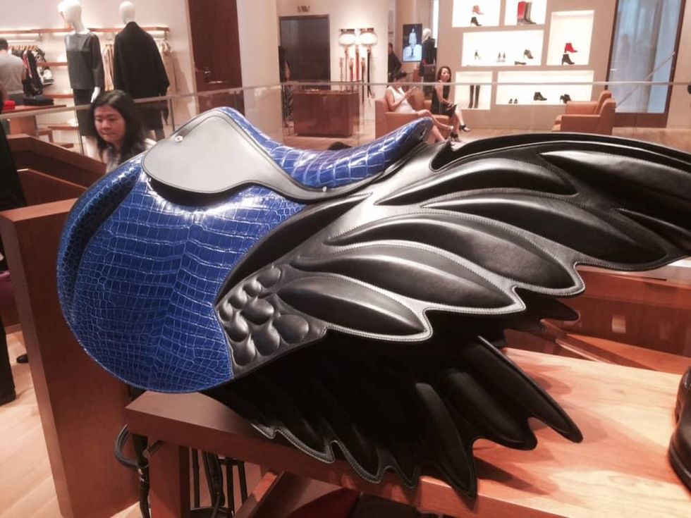 Hermes crocodile saddle