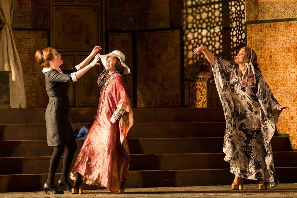 HGO Marriage of Figaro, Jan. 2016. Heidi Stober, Susanna; Lauren Snouffer, Cherubino; Ailyn P\u00e9rez, Countess Almaviva