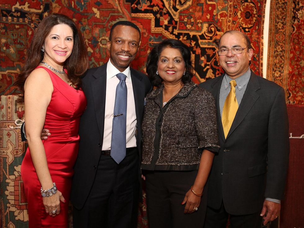 HGO Ovation Awards announcement and reception, March 2013, Alex Blair, Astley Blair, Omana Abraham, Samuel Abraham