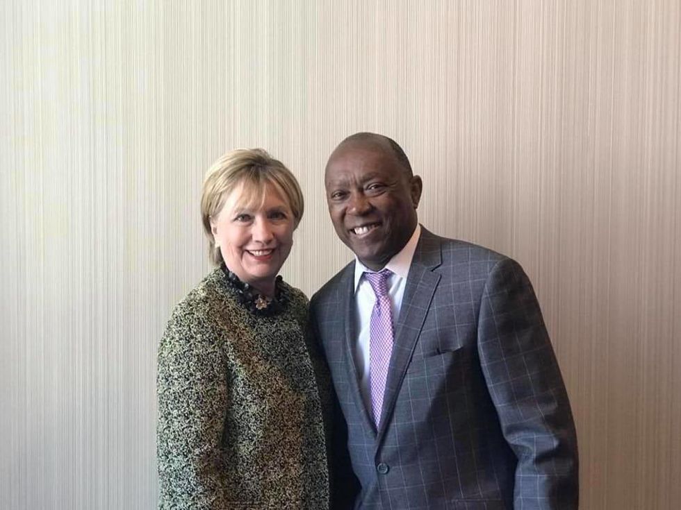 Hillary Clinton, Mayor Sylvester Turner at Annie's List luncheon