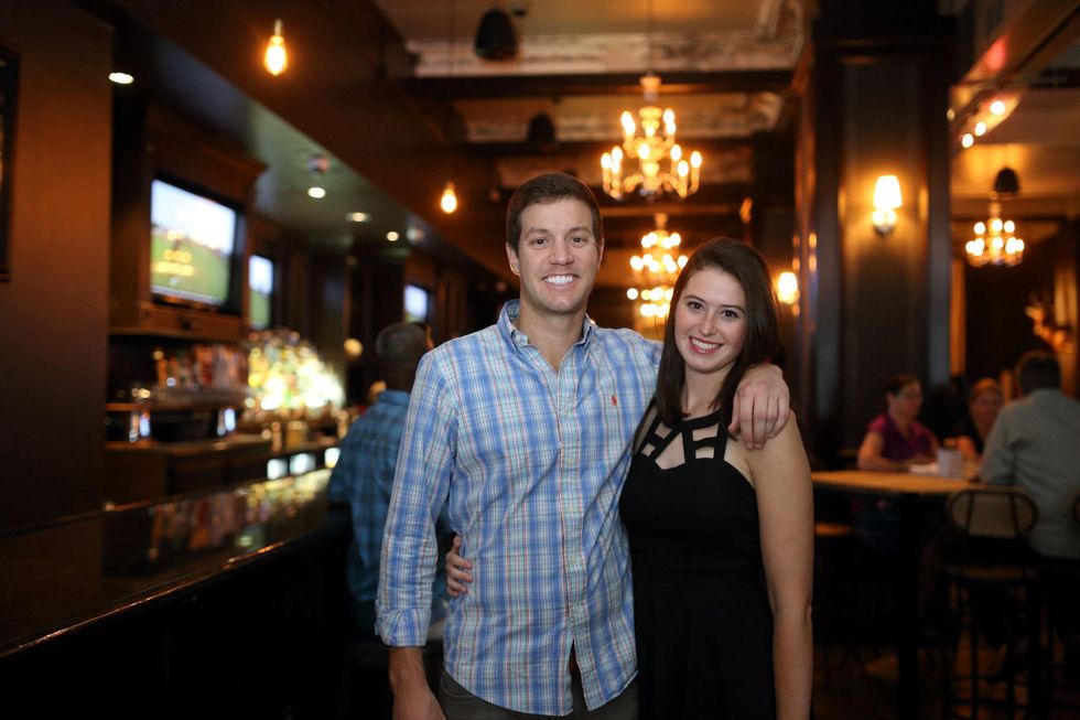 Hilton Bruchard and Maggie Hegenbart at the Springbok restaurant kick-off party July 2014