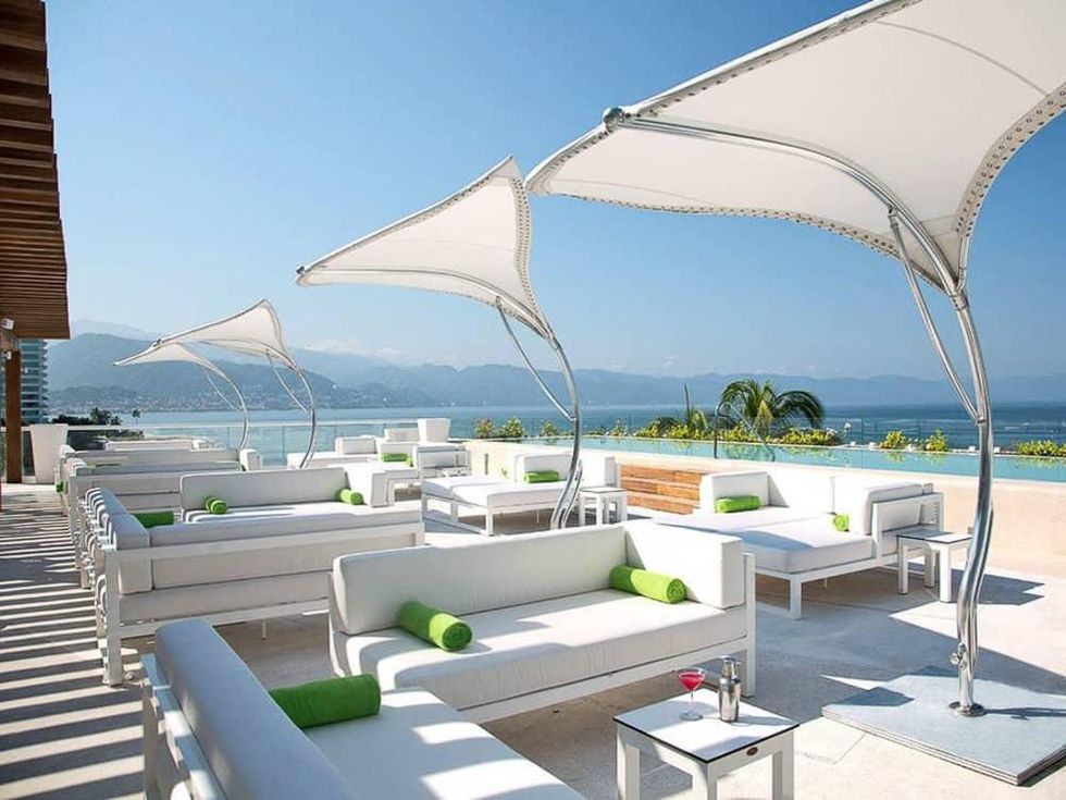 Hilton Puerto Vallarta Resort lounge area with ocean view