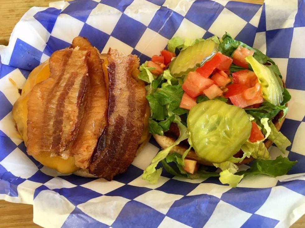 Hippie Chic's River Shack Concan burger