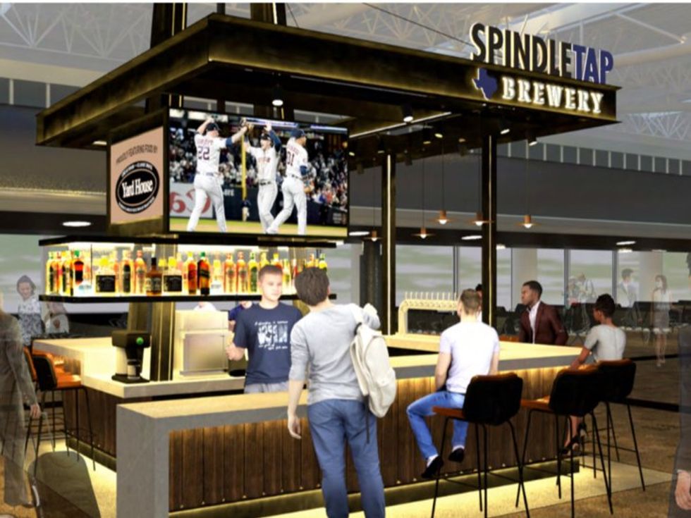 Hobby Airport rendering SpindleTap Brewing