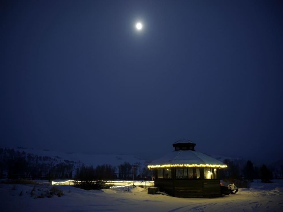 Hoffman - travel - night shot at Montana Ranch at Rock Creek