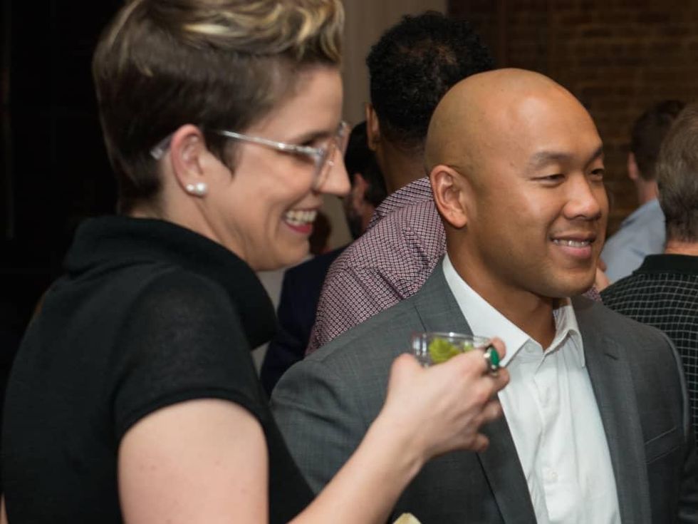 Holiday Spirit Social 2017 Adriane Wiltse Edwin Meng