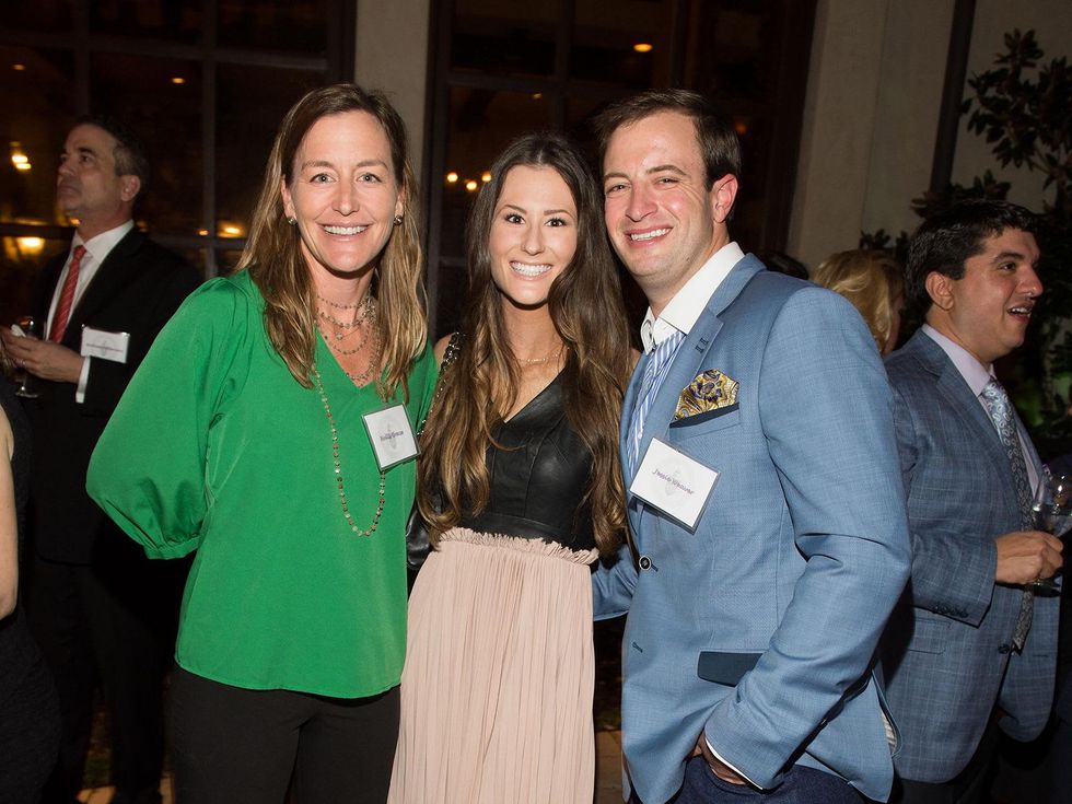 Hollis Grace, from left, Elizabeth Wood and Jesse Weaver at the Pin Oak Charity Horse Show kick-off February 2014
