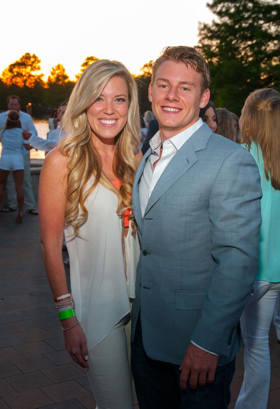 Holly A.N. Smith and Austin Alvis at the Urban Green Birthday en Blanc May 2014
