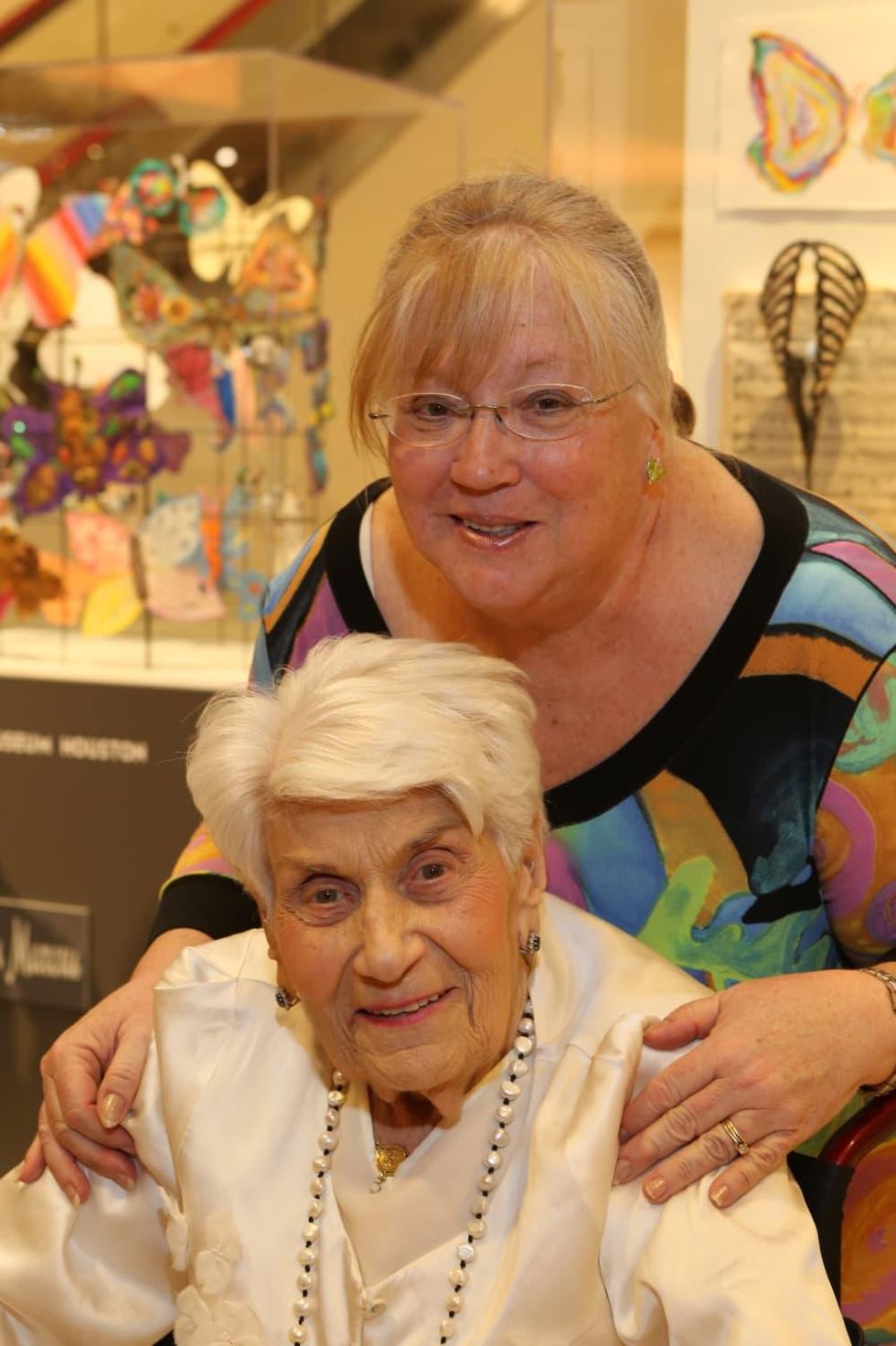 Holocaust Museum Houston Butterfly Project, March 2016, Naomi Warren (Survivor, Board Member), Mary Lee Webeck