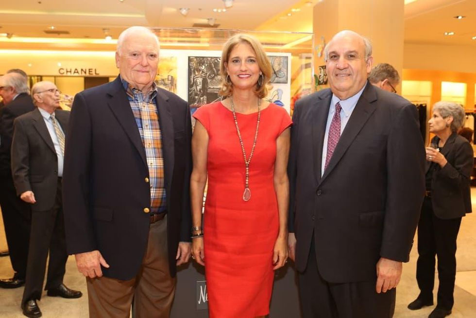 Holocaust Museum Houston Butterfly Project, March 2016, Walter Hecht (Past Chair), Liz Zaruba (Couture Manager, Neiman Marcus), Benjamin Warren