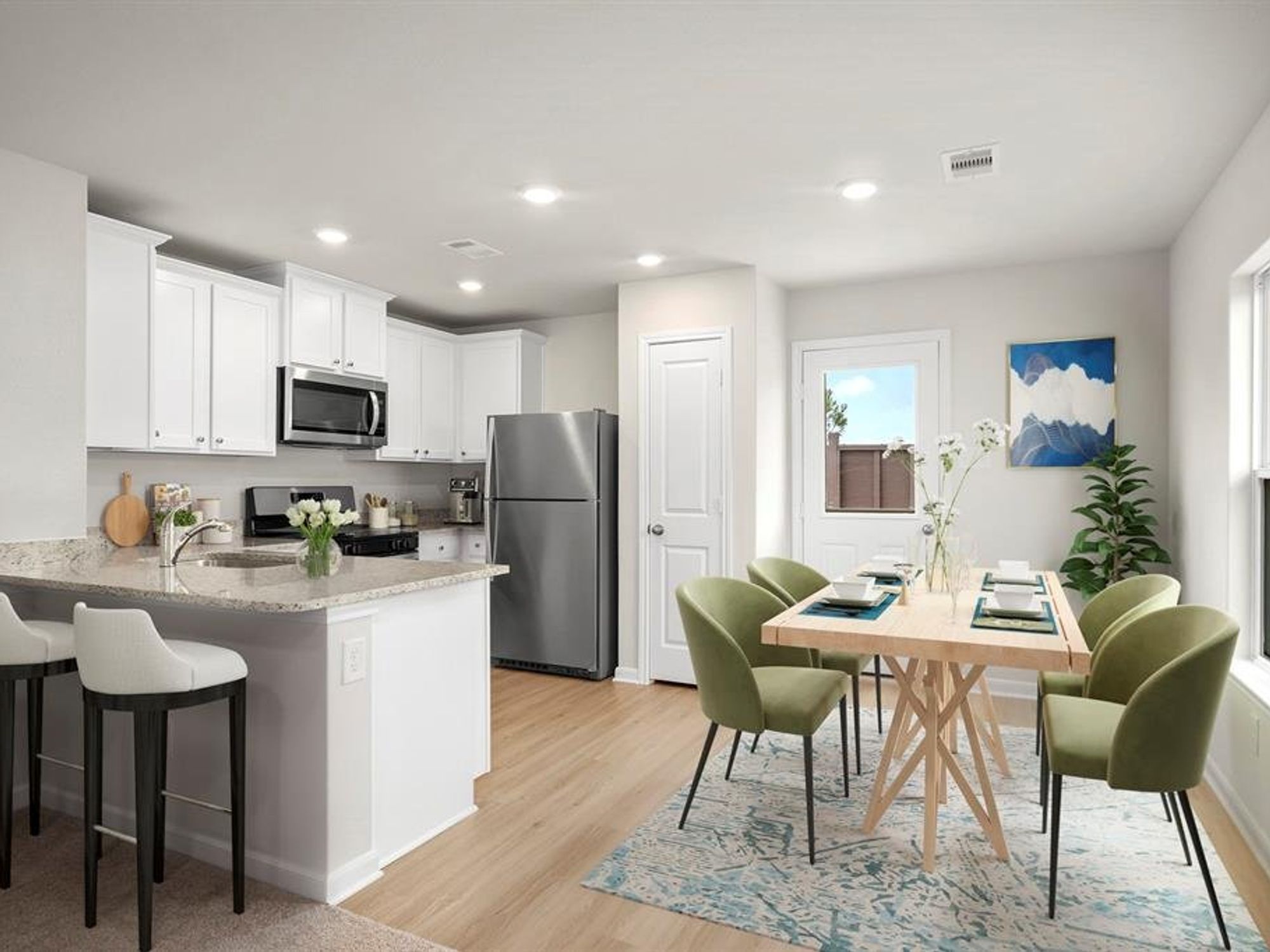 home interior kitchen dining 6520 Summer Pass Dr. houston