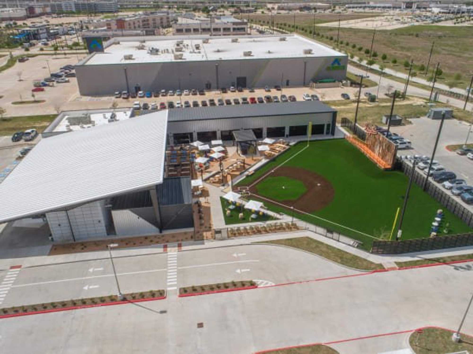 Home Run Dugout drone shot