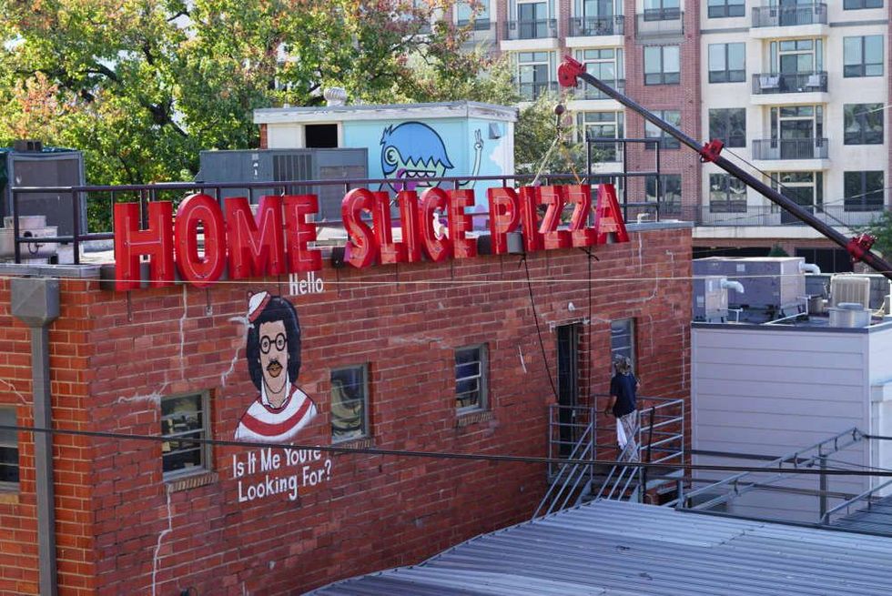 Home Slice Pizza Houston sign