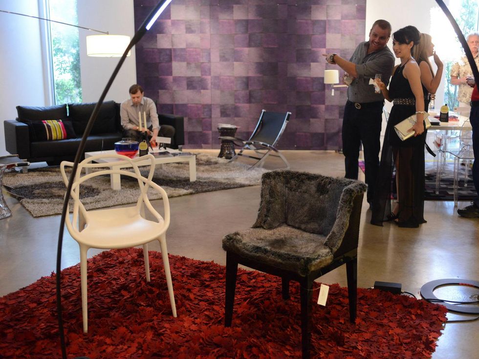 homeIDENTITY pop-up party June 2014 Kartell upholstered chair