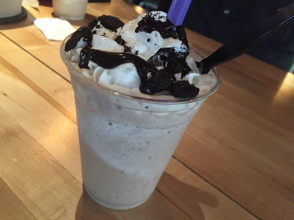 Hopdoddy chocolate oreo milkshake