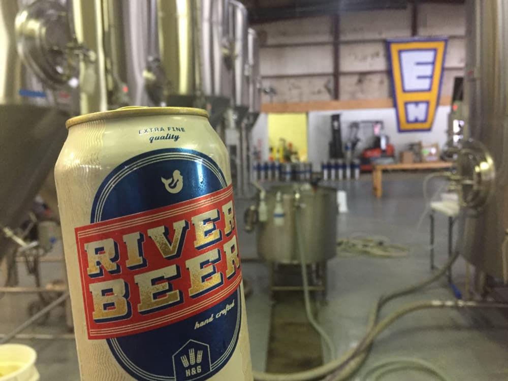 Hops and Grain Brewing River Beer can