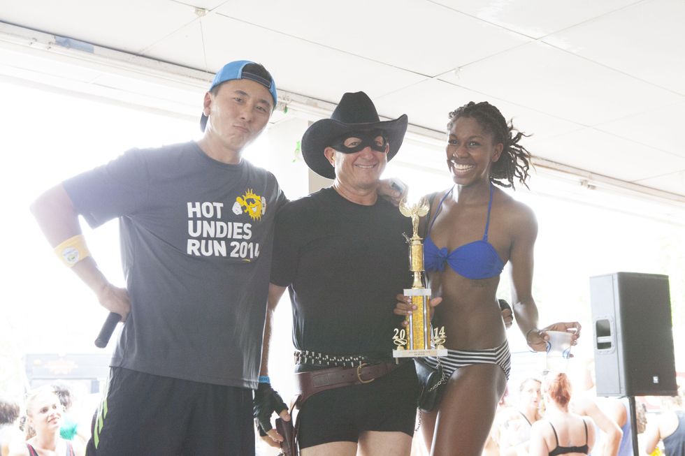 Hot Undies Run costume contest third-place winners