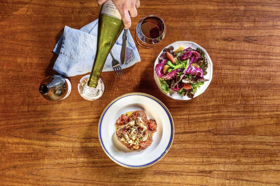 Hotel Lucine The Fancy Meatballs bitter green salad