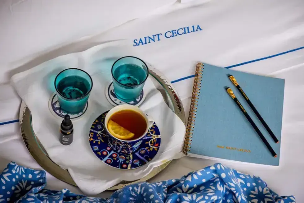 Hotel Saint Cecilia Austin tea set