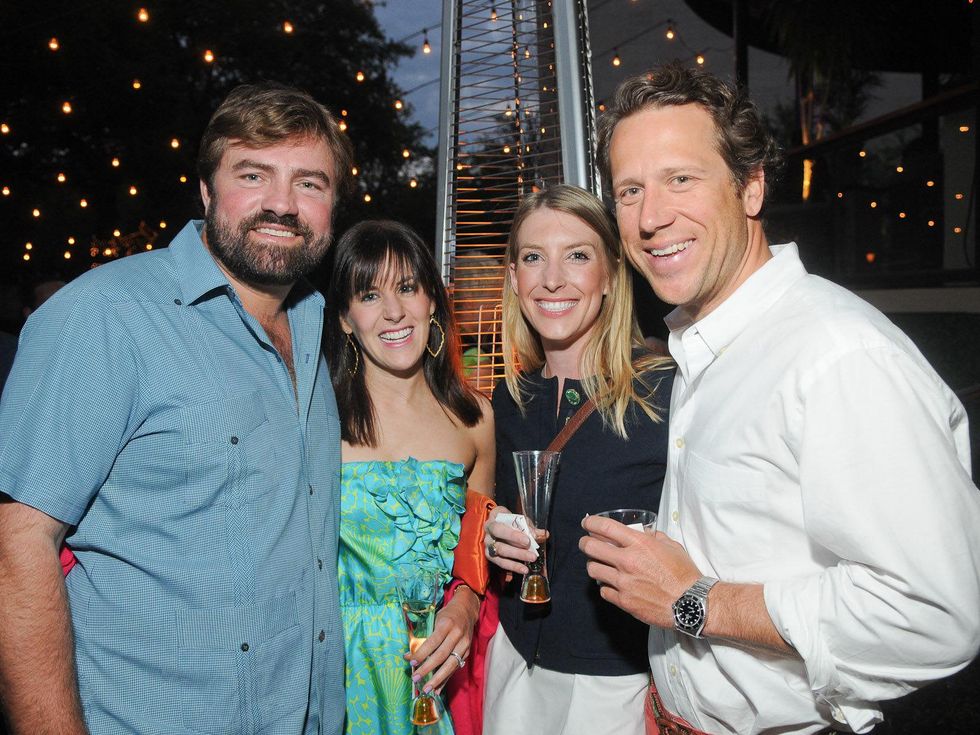 Hotel ZaZa Houston spring social April 2013 Scott Mills, Lauren Mills, Virginia Kadlick, James Kadlick