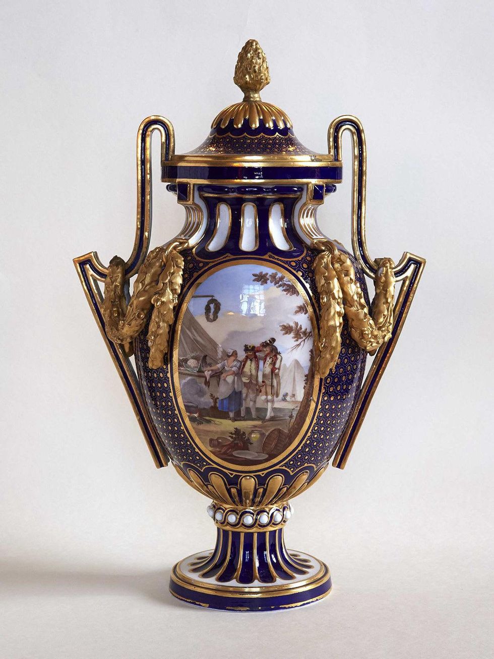 Houghton Hall MFAH Sevres - Blue Nouveau Vase