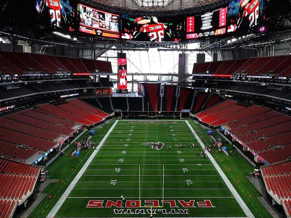 Housto,atlanta falcons, mercedes benz stadium, august 2017