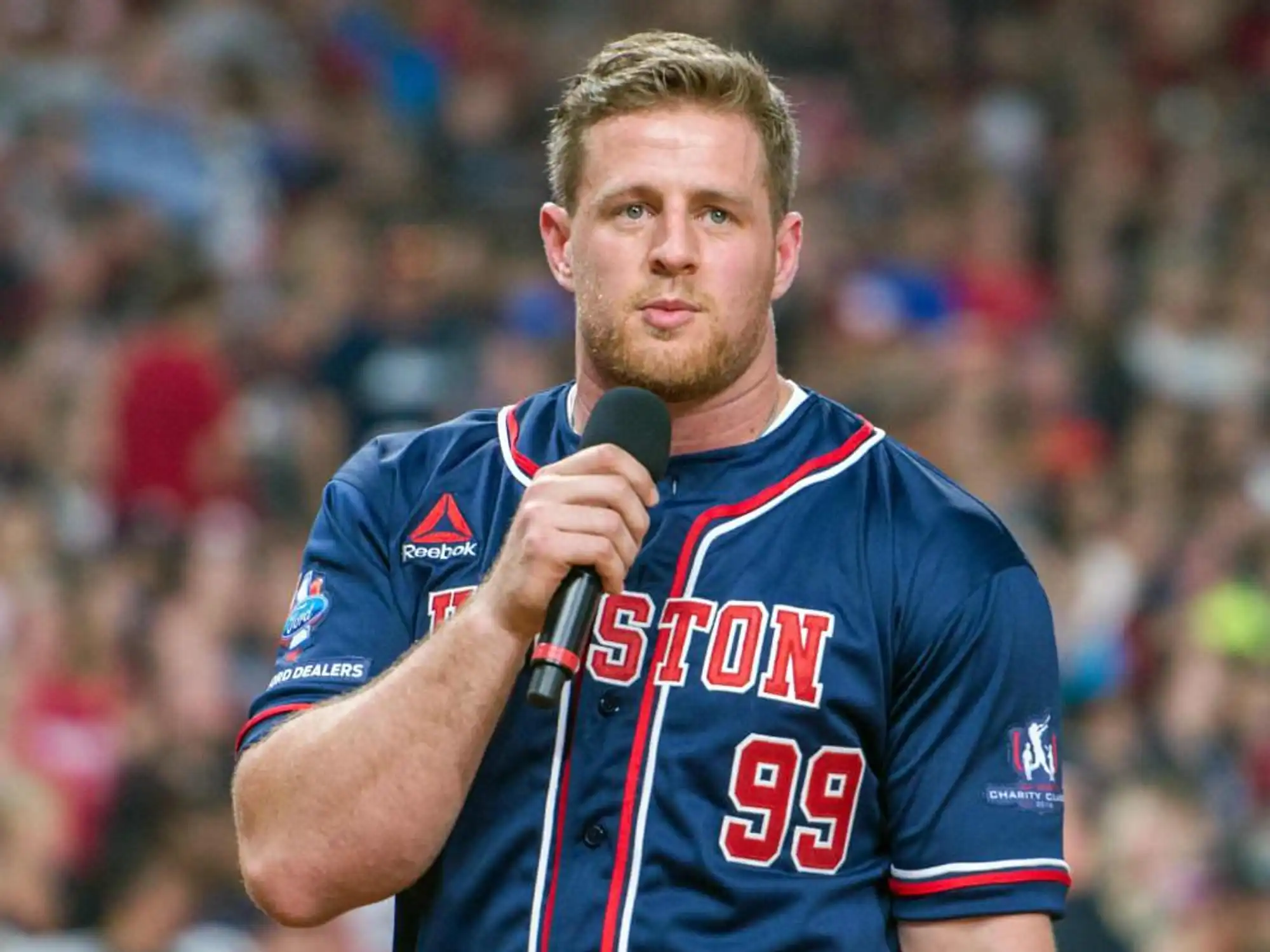 Houston, 5th annual JJ Watt Charity Classic, May 2017, J.J. Watt in baseball uniform