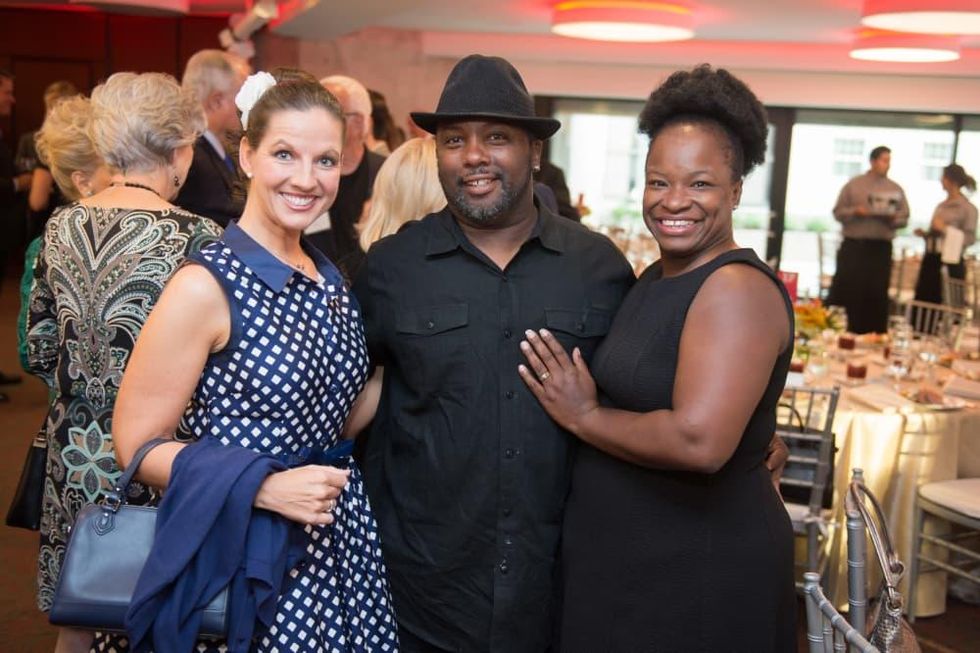 Houston, Alley Theatre opening night, October 2015, Sarah Beth Maddox, Evel Maddox, Gloria Maddox Sarah Beth Maddox, Evel Maddox, Gloria Maddox