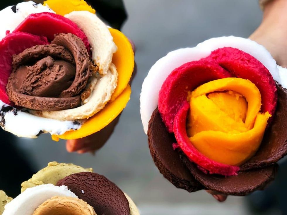 Houston, Amorino gelato, August 2017, three scoops