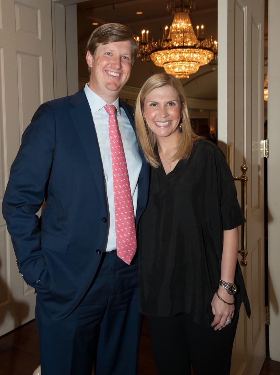 Houston, Aphasia luncheon with Lee Corso, April 2016, Trey McCord, Kendall McCord.