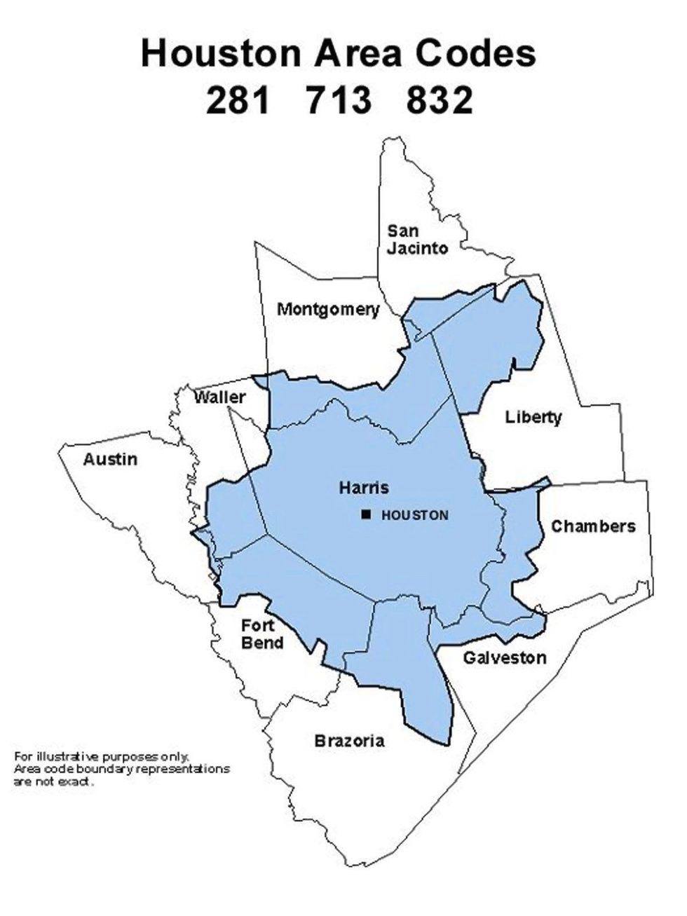 Houston area codes new 346 map