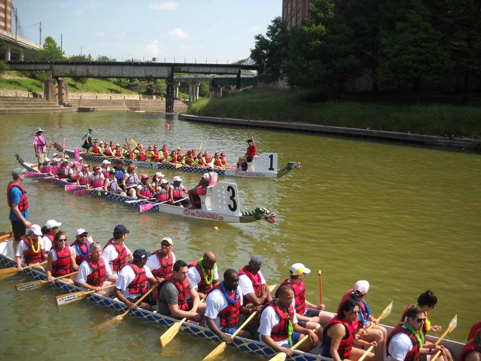 Houston Arts Alliance and Buffalo Bayou Partnership host "Afloat! A spectacular boat parade on Buffalo Bayou"