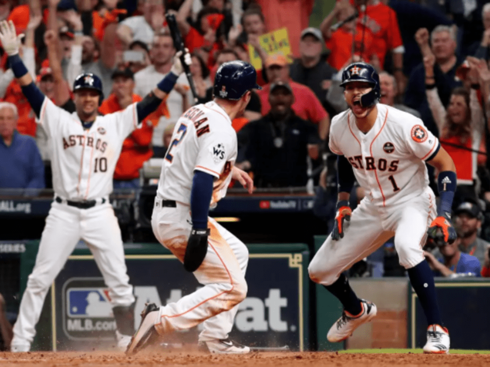 Houston Astros celebrate win after World Series Game 5
